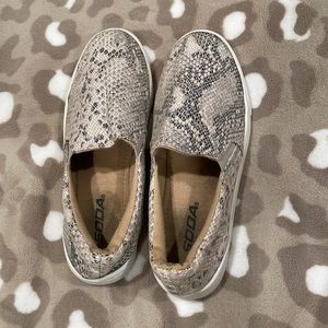 Snake print shoes